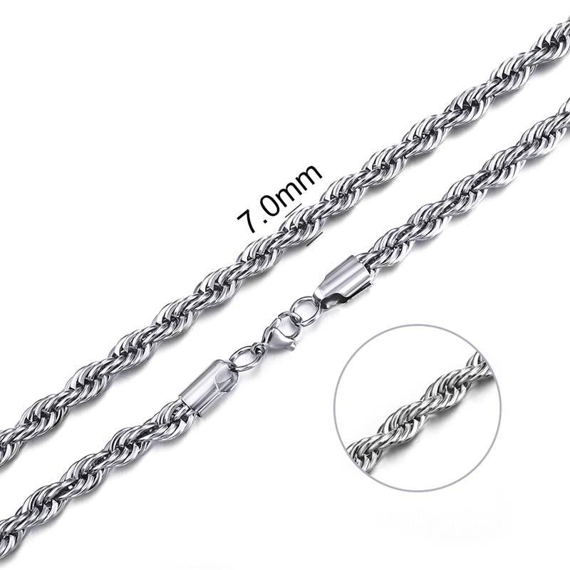 Steel Rope Chain - Silver Chains Canada π